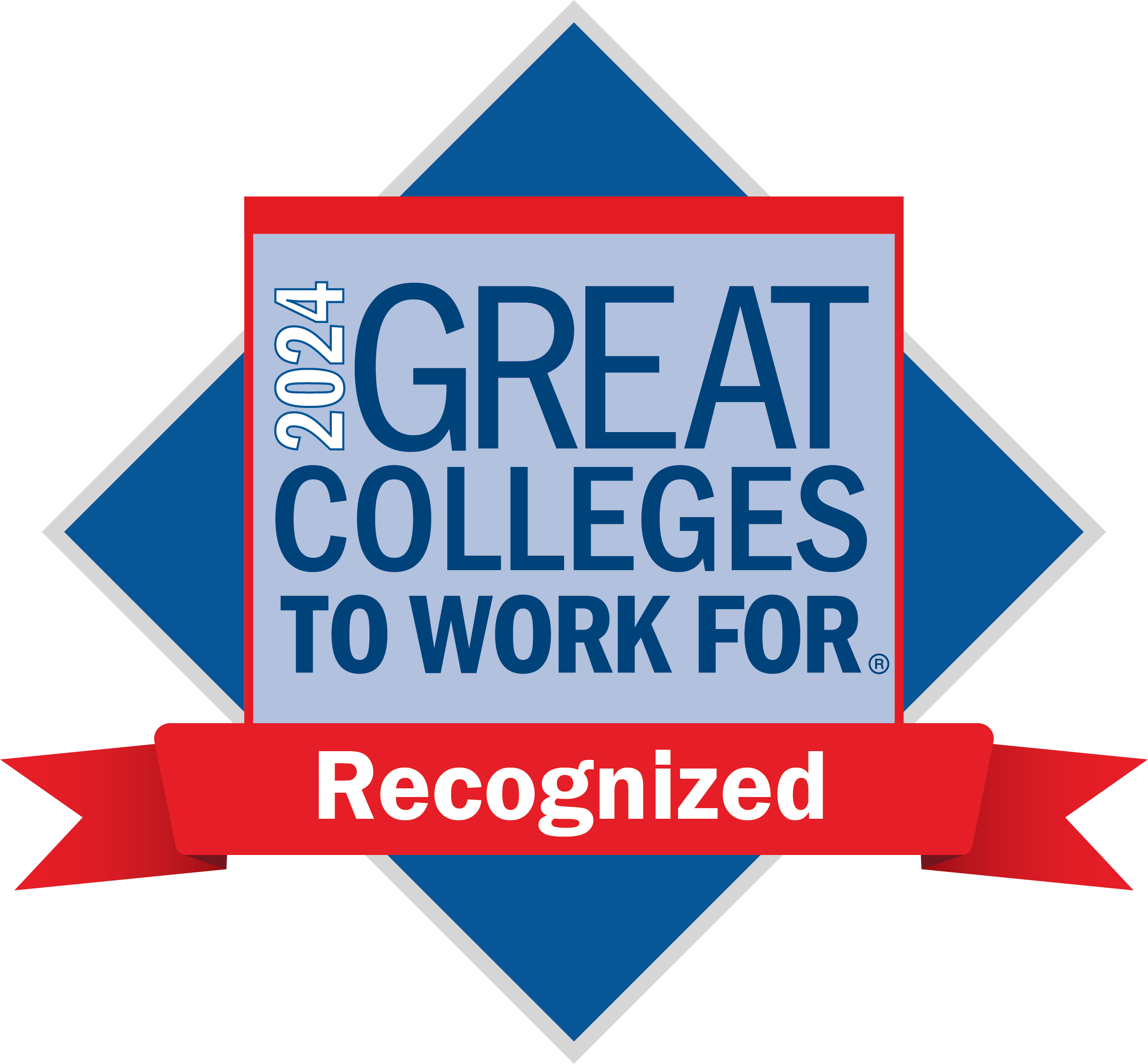 Great Colleges to Work For Recognized logo 2024